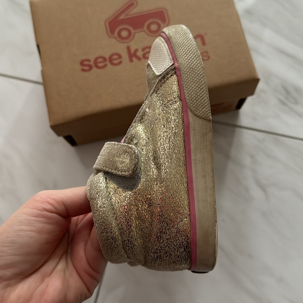 See Kai Run Gold & Pink Sneaker - Picture 3 of 7